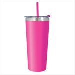 Fuchsia Tumbler with Matching Lid and Straw